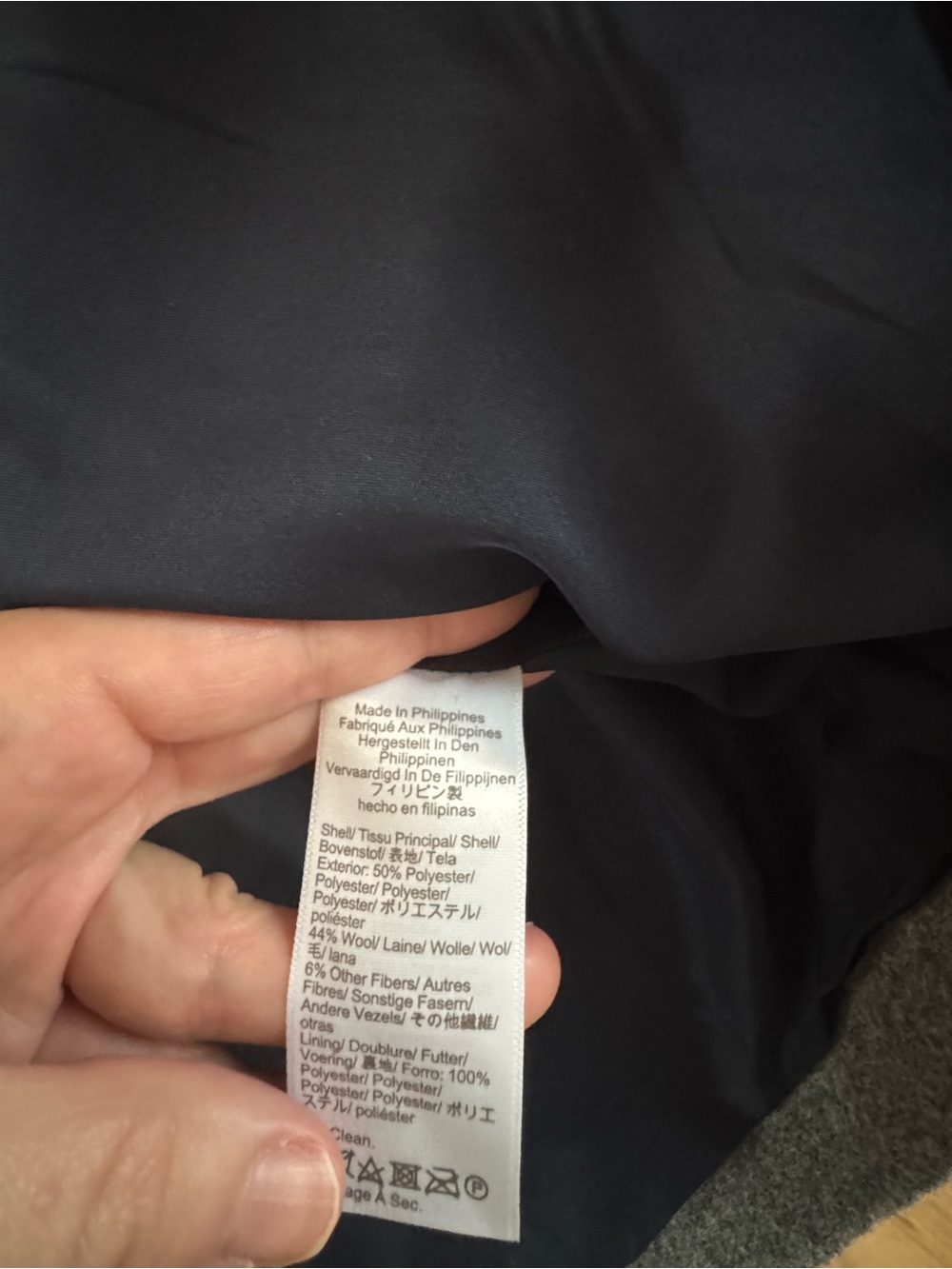 Women’s Gray Wool Blend Driving Coat - Picture 6 of 13